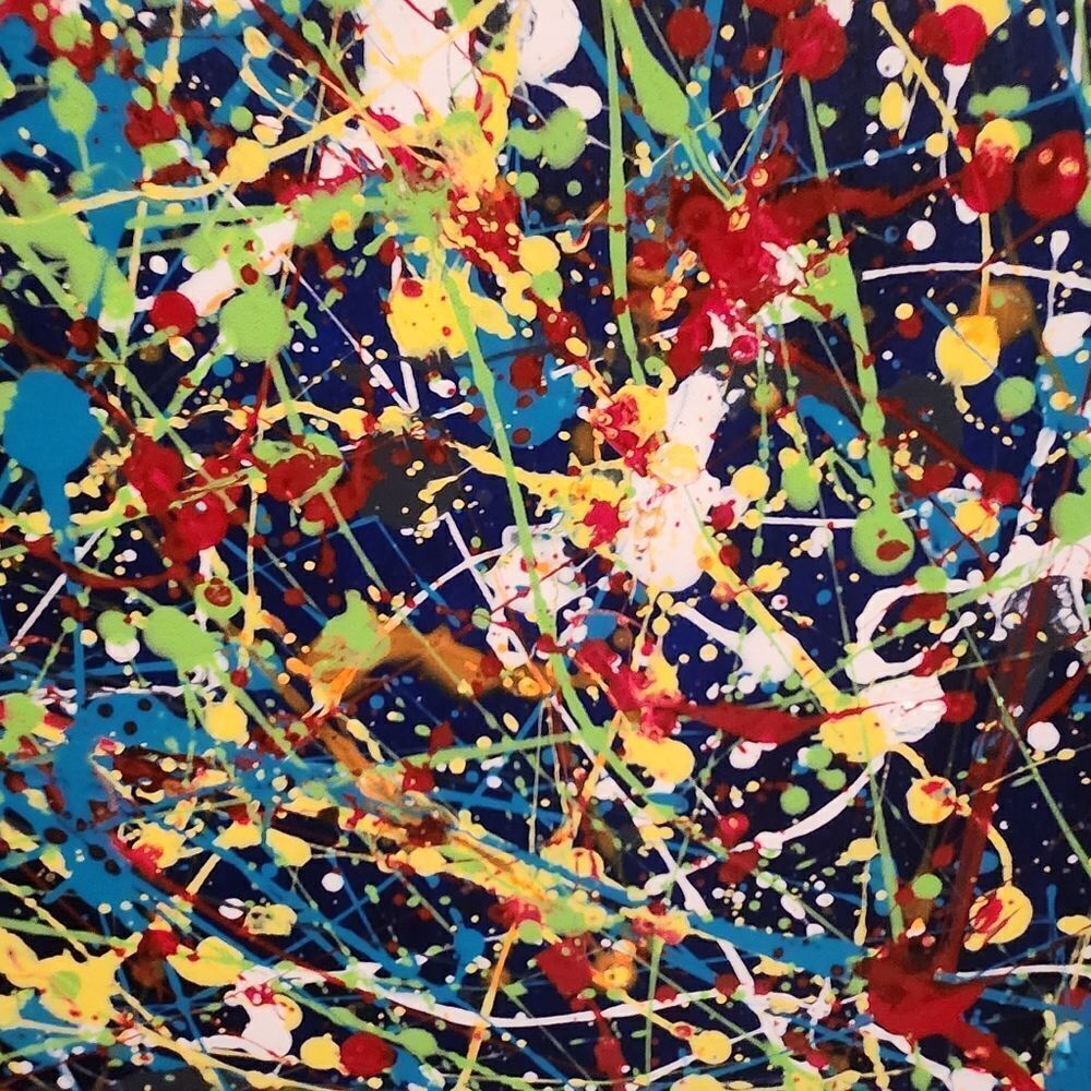 Abstract Splatter Art Canvas - Picture 4 of 5